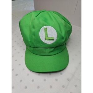 Luigi Hat‎ Green Baseball Cap Cosplay Costume Accessory